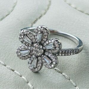 Moissanite Sterling silver ring size 8